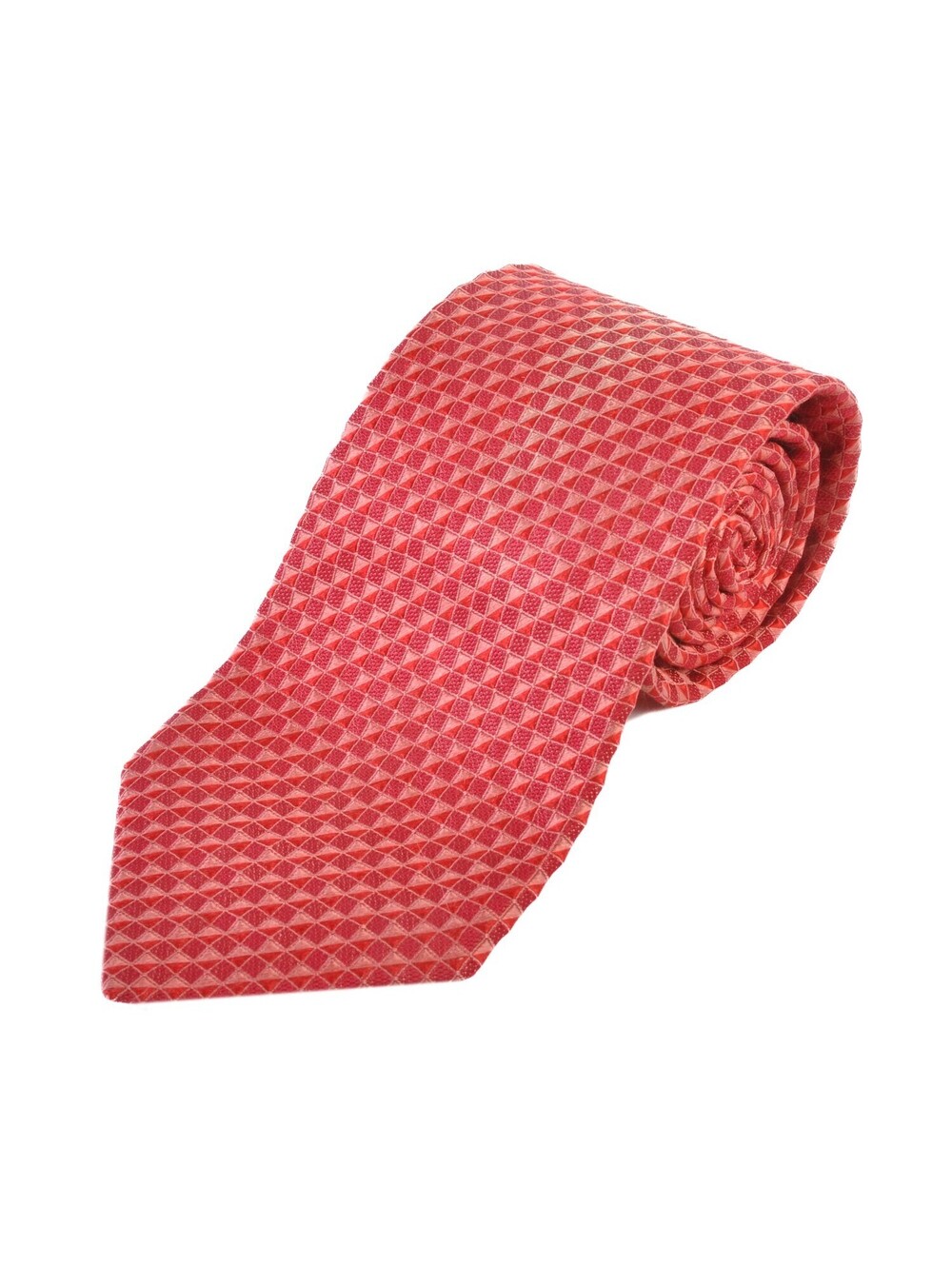 Hugo Boss Red Geometric Weave Tie 31278